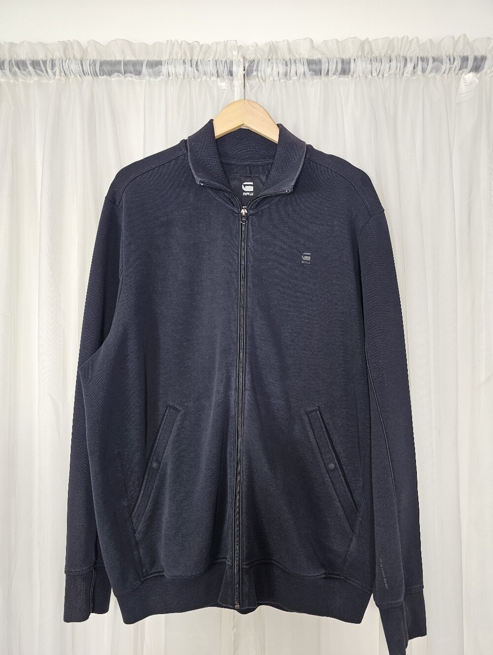 G-Star Raw Lanc Slim Tracktop Sweater Full Zip Jacket Navy Blue XXL Gorpcore